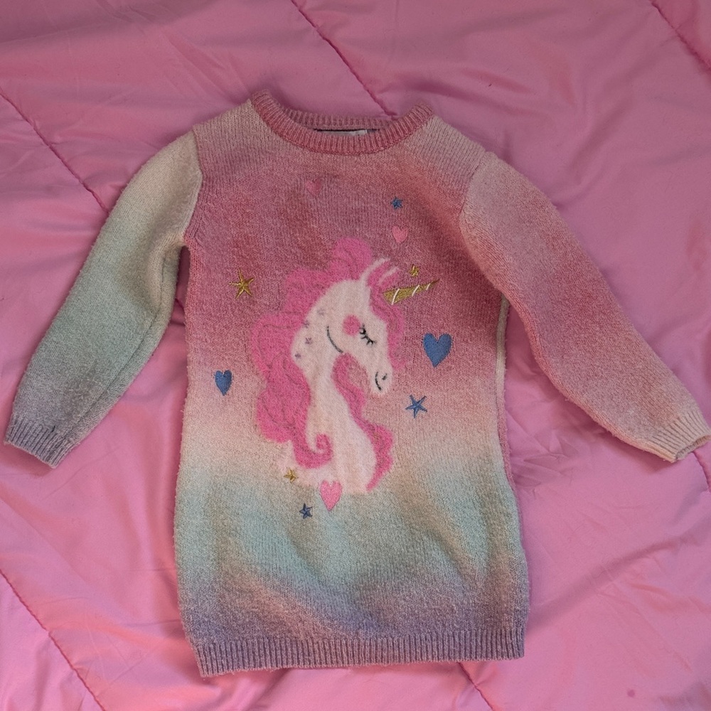 Primark Kids Unicorn Sweater - Pink and Blue